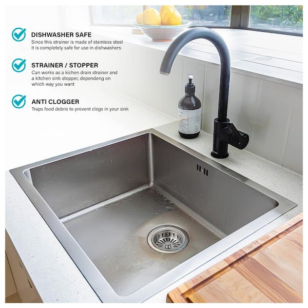 2pcs Set Kitchen Sink Stopper Stainless Steel Sink Strainer - Temu