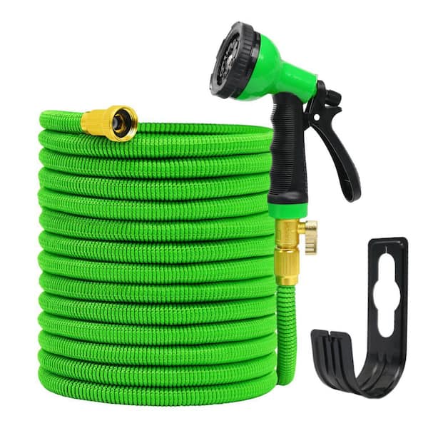 GardenJoy Expandable Garden Hose 3/4 in. x 100 ft. With 10-Function Sprayer Nozzle Magic Water Hose