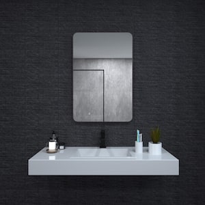 24 in. W x 36 in. H Rectangular Framed Wall Bathroom Vanity Mirror