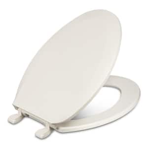 Elongated Closed Front Toilet Seat in Biscuit
