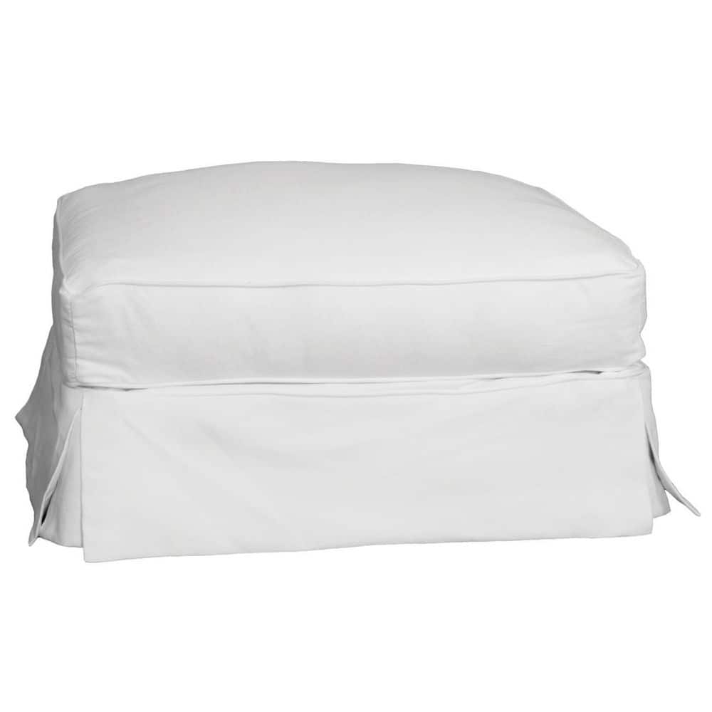Warm White Velvet Square Accent 18 in. H Ottoman price history on PriceWatchPro