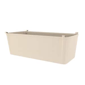 11 in. H x 30 in. W Brown Cloth 1-Drawer Wide Mesh Wire Basket