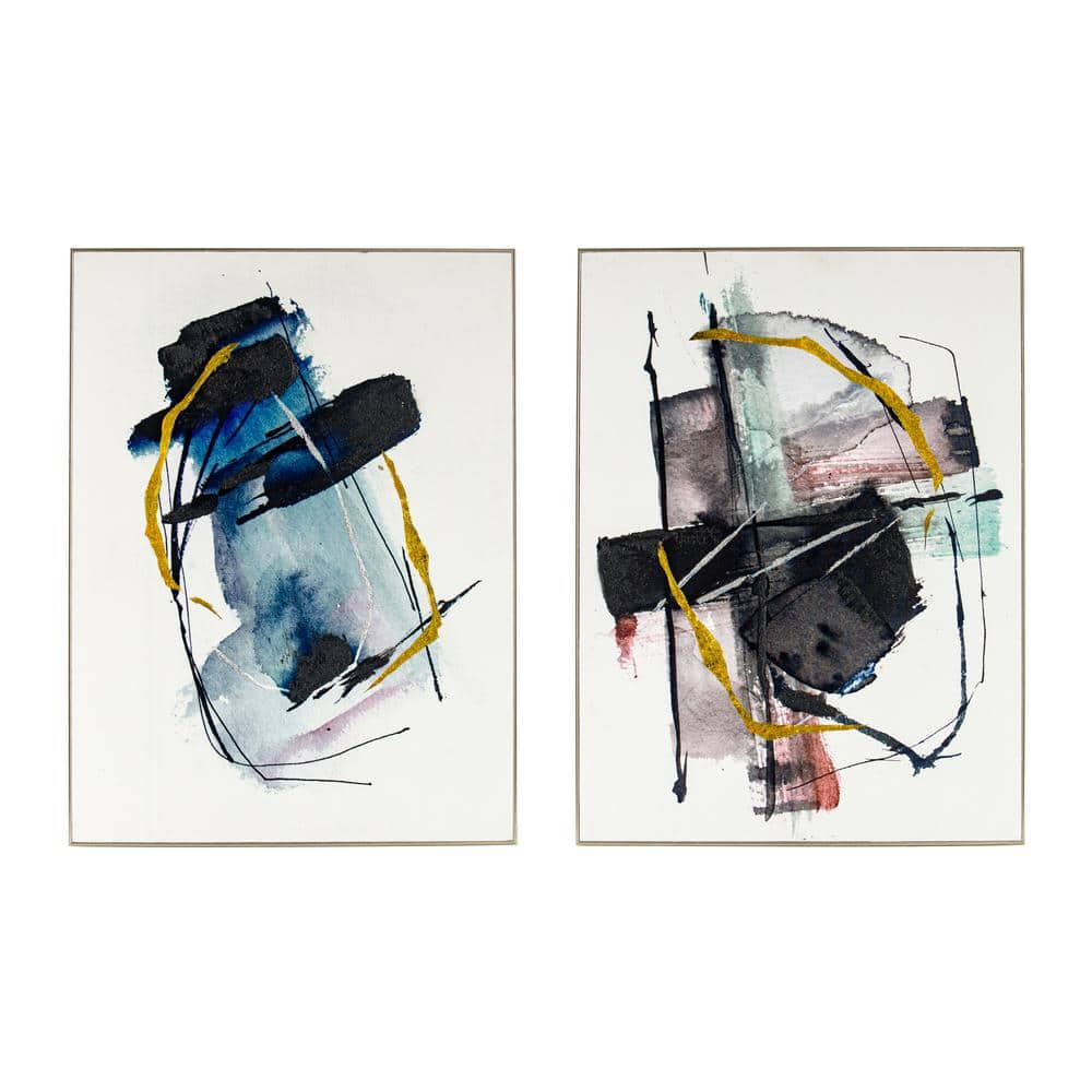 A & B Home 2 Piece Framed Abstract Art Print 31.5 In. X 23.6 In. 82295 ...