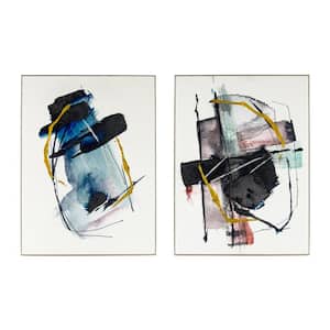 2 Piece Framed Abstract Art Print 31.5 in. x 23.6 in.