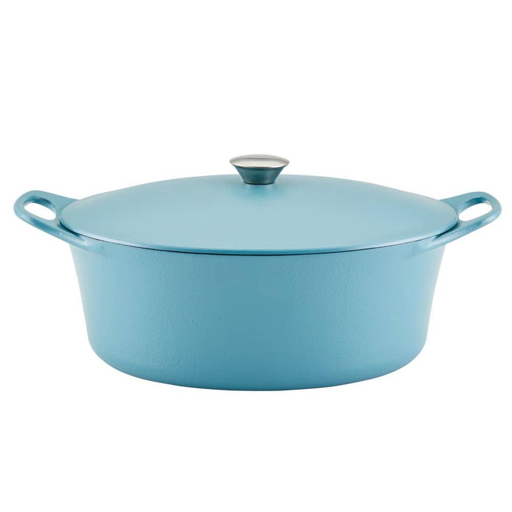  Rachael Ray Enameled Cast Iron 3-in-1 Dutch Oven with  Skillet/Saute Combo, 4 Quart, Gray: Home & Kitchen