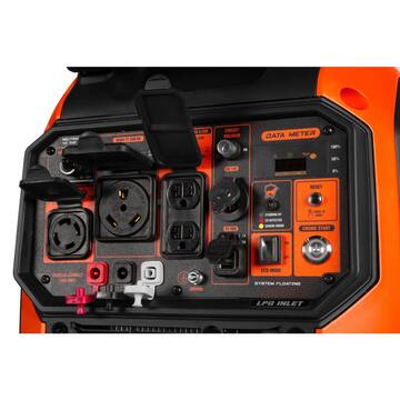 WEN 6800-Watt Dual Fuel 120V/240V Electric Start Gas-Powered Portable Inverter Generator, CO Alarm & Electric Vehicle Backup DF680iX