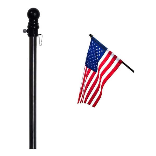ノースポール✼ Misopily 56 in. Adjustable Pine Wood House Flagpole Tangle