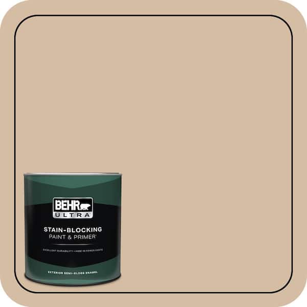 BEHR ULTRA 1 qt. Home Decorators Collection #HDC-SM14-3 Concept Beige Semi-Gloss Enamel Exterior Paint & Primer