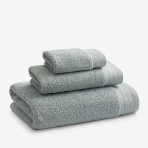 Company Cotton Plush Spa Solid Seaspray Cotton Wash Cloth (Set of 2)