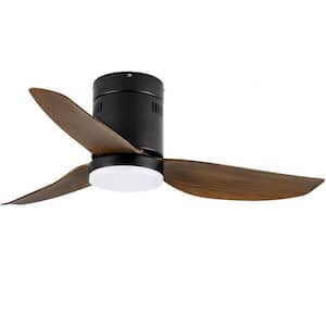 40 in. Brown Indoor Ceiling Fan with LED Light and Remote Control, 6-Speed Modes, 2 Rotating Modes