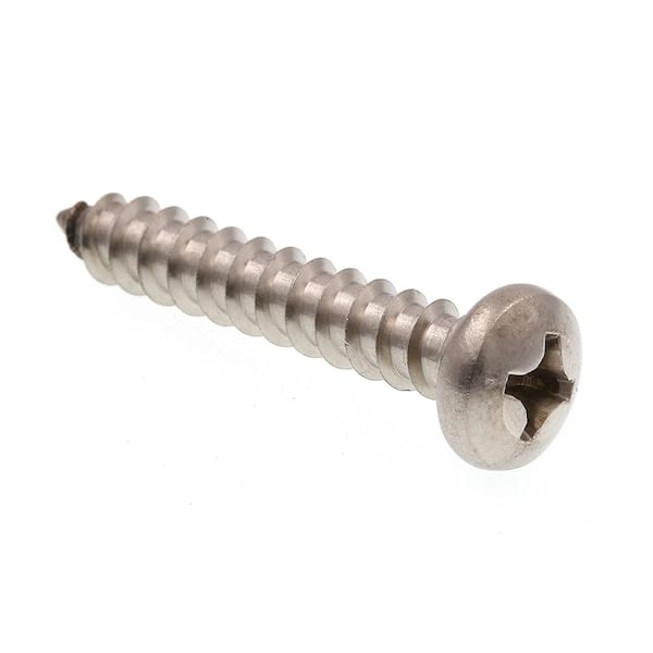 Prime-Line #14 x 1-1/2 in. Grade 18-8 Stainless Steel Self-Tapping Pan Head Phillips Drive Sheet Metal Screws (25-Pack)