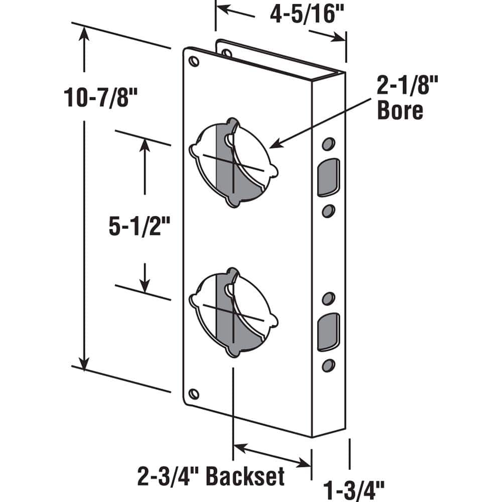 Satin Stainless Steel Door Guard Reinforcer Plate