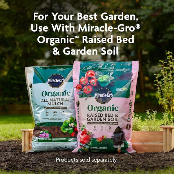 Miracle-Gro Organic All Natural Mulch, 1.5 cu. ft., Natural Brown