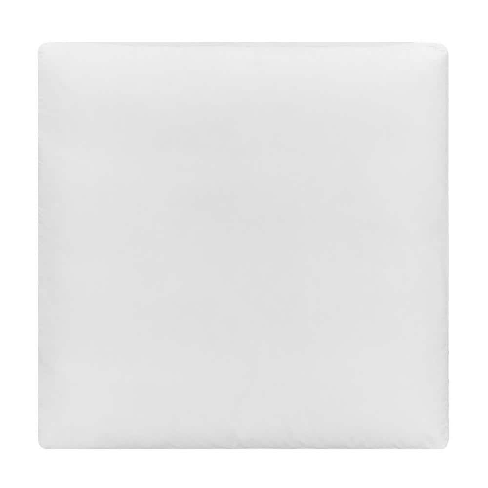 White Velvet Overstuffed Ottoman with Down Filled Cushions