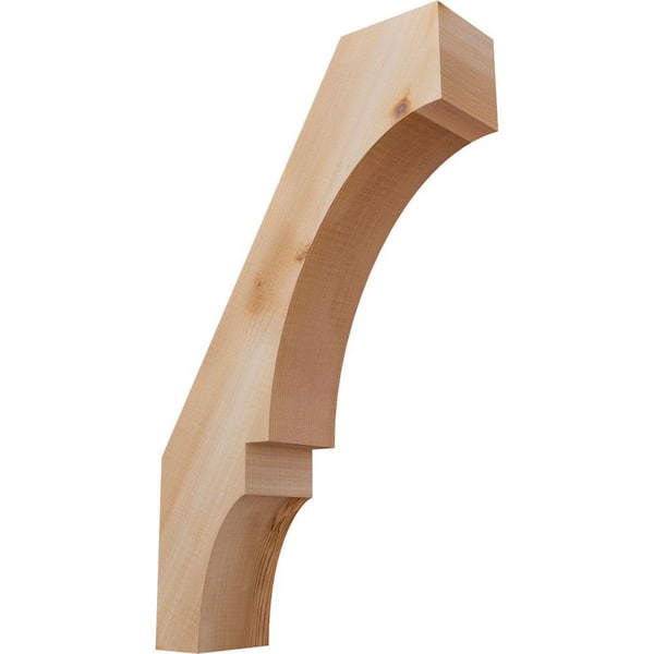 Ekena Millwork 3 1/2"W x 12"D x 20"H Balboa Smooth Knee Brace, Western Red Cedar