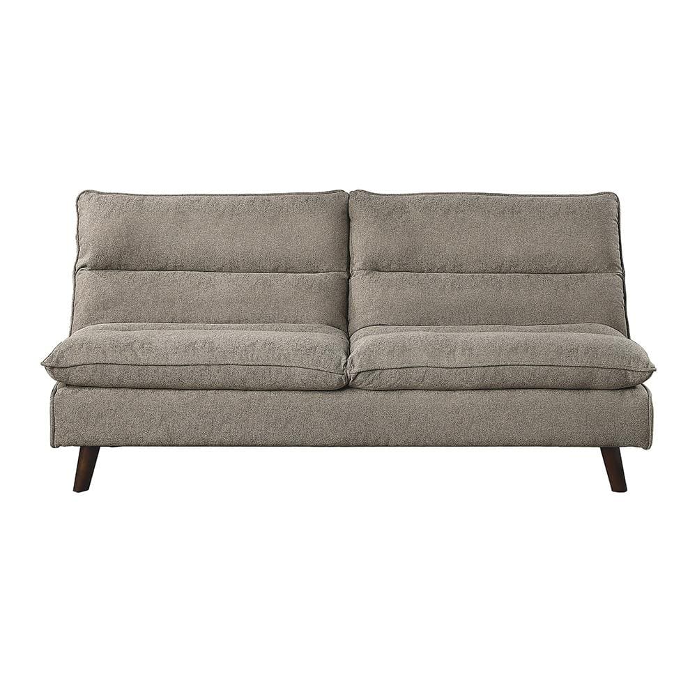 Howerton 74.5 in. Armless Textured Fabric Upholstered Rectangle Sofa with D