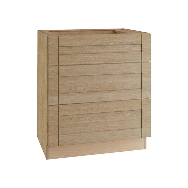 Washington 30 in. W x 24 in. D x 34.5 in. H Assembled Plywood Base Kitchen Cabinet in Oak with Soft Close Door