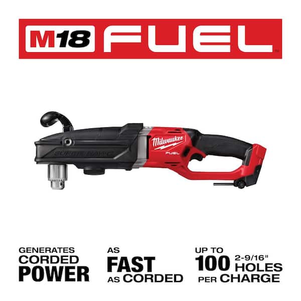 M18 FUEL 18V Lith-Ion Brushless Cordless GEN 2 SUPER HAWG 1/2 in. Right Angle Drill w/ FORGE 8. 0Ah Battery & Charger