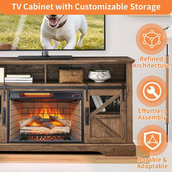 ToolCat 60 in. Freestanding Ultra Thin Tempered Glass Front Smart