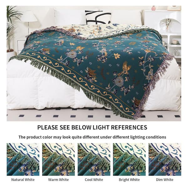 Angel Sar 60 in. x 80 in. Boho 100% Cotton Large Throw