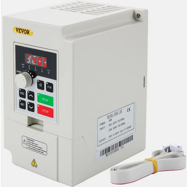 VEVOR VFD 3KW 220-Volt 4HP, 1 or 3 Phase Input, 3 Phase Output Variable Frequency Drive, AC 14A CNC Motor Inverter Converter