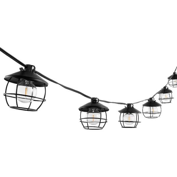 SAFAVIEH Agitha 10-Light 10 ft. Outdoor Plug-In Integrated LED Bulb Included Globe String -Light