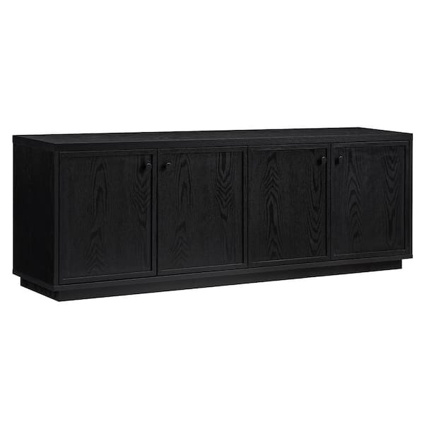 Meyer&Cross Ormond 69.63 in. Black Grain TV Stand Fits TV's up to 75 in ...