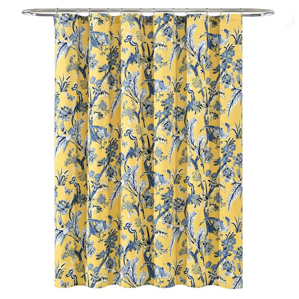 Yellow Dolores Shower Curtain Single, Shower And Window Curtain Sets