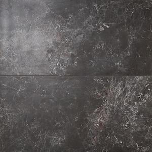 Palazzo Nero Black 23.62 in. x 47.24 in. Semi-Polished Porcelain Floor and Wall Tile (15.49 sq. ft./Case)