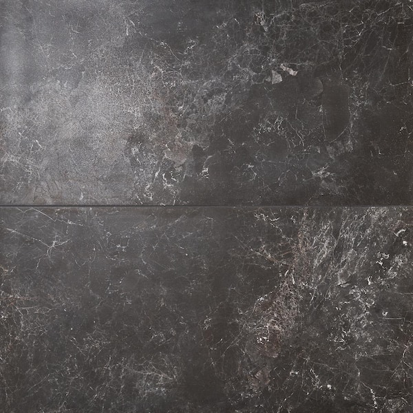 Ivy Hill Tile Palazzo Nero Black 23.62 in. x 47.24 in. Semi-Polished Porcelain Floor and Wall Tile (15.49 sq. ft./Case)