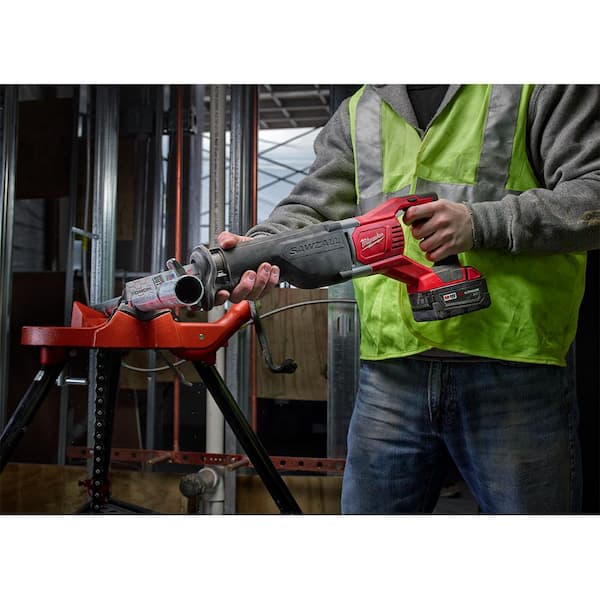 Milwaukee M18 18V Lithium-Ion Cordless SAWZALL Reciprocating Saw with SAWZALL Blade Set (18-Piece)