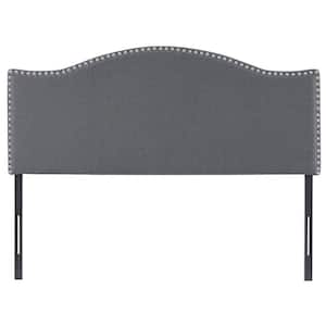 Light Gray Headboards for Queen Size Bed, Nail Head Bed Headboard, Upholstered Headboards Height Adjustable Queen