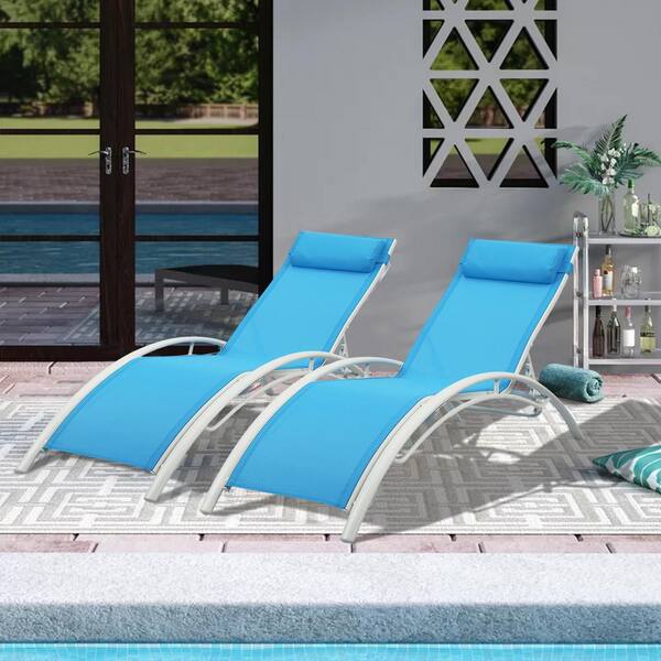 Aluminum Outdoor Folding Chaise Lounge Chair With Pillow Blue Frs H Tlc002bl The Home Depot - Aluminum Folding Chaise Lounge Chairs Aluminum Outdoor Folding Chaise Lounge Chair With Pillow Blue Frs H Tlc002bl The Home Depot - Aluminum Folding Chaise Lounge Chairs