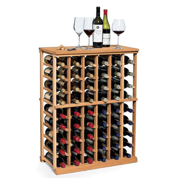 Wine Enthusiast N'Finity 60-Bottle Natural Floor Wine Rack