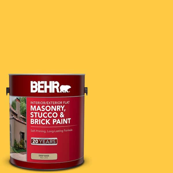 BEHR 1 gal. #P290-6 English Daisy Flat Interior/Exterior Masonry, Stucco and Brick Paint