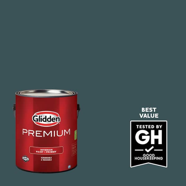 Glidden Premium 1 gal. PPG1034-7 Mountain Pine Flat Interior Paint