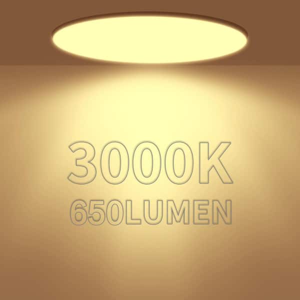 4 in. Canless Ultra-Thin 9-Watt CCT 3000K Remodel Integrated LED Recessed Light Kit (6-Pack)