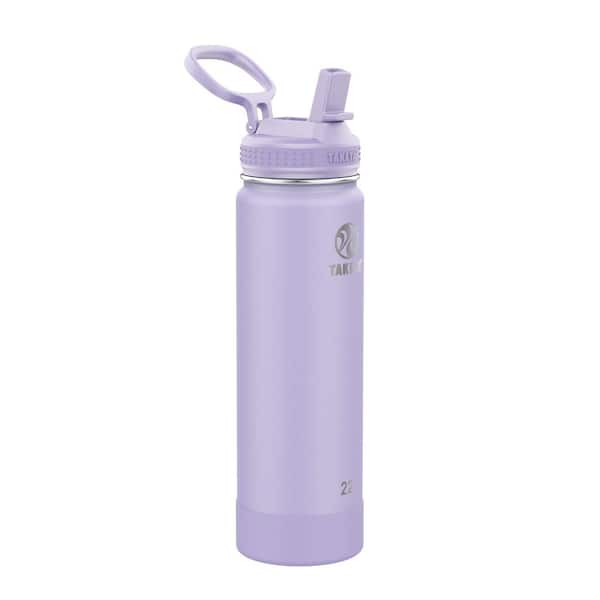 22oz Actives Stainless Steel Lavender Water Bottle with Straw Lid