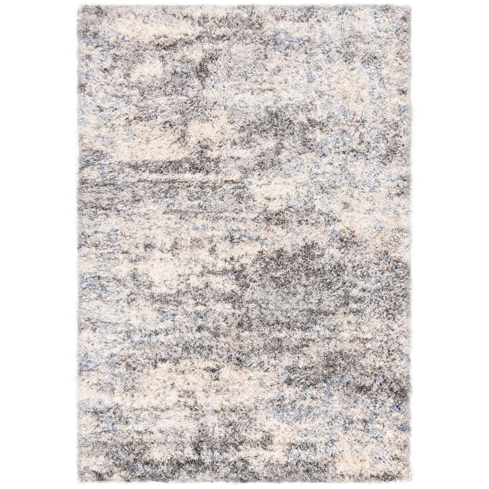 Berber Shag Gray/Cream Doormat 3 ft. x 5 ft. Distressed Solid Color Area Rug price history on PriceWatchPro