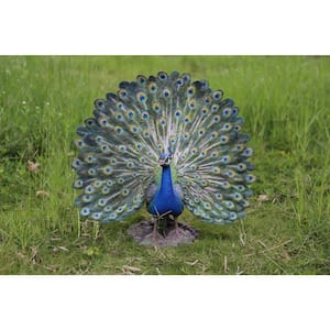 ALPINE® Embossed Metal Tail Open Peacock Décor - Runnings