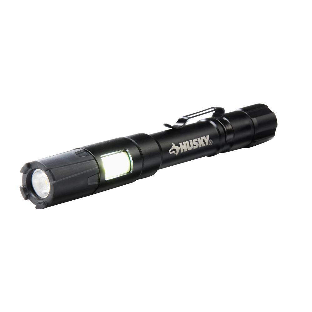 Husky 2-pack of LED Pocket Pen Lights 100 Lumens With Side Light Waterproof for sale online 