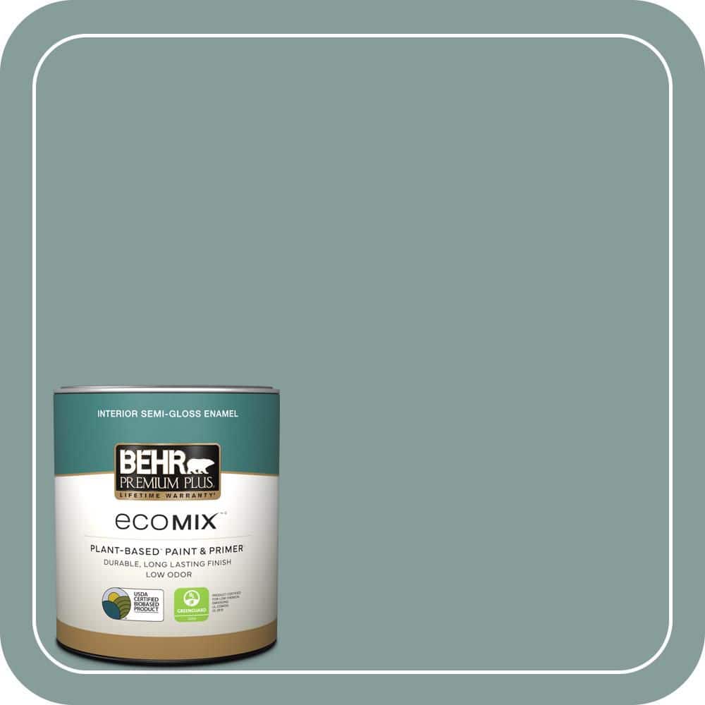 1 qt. #PPU12-04 Agave Semi-Gloss Enamel EcoMix Plant-Based Interior Paint & Primer price history on PriceWatchPro