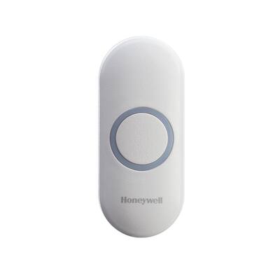Wireless Door Bell Push Button with Halo Light in White