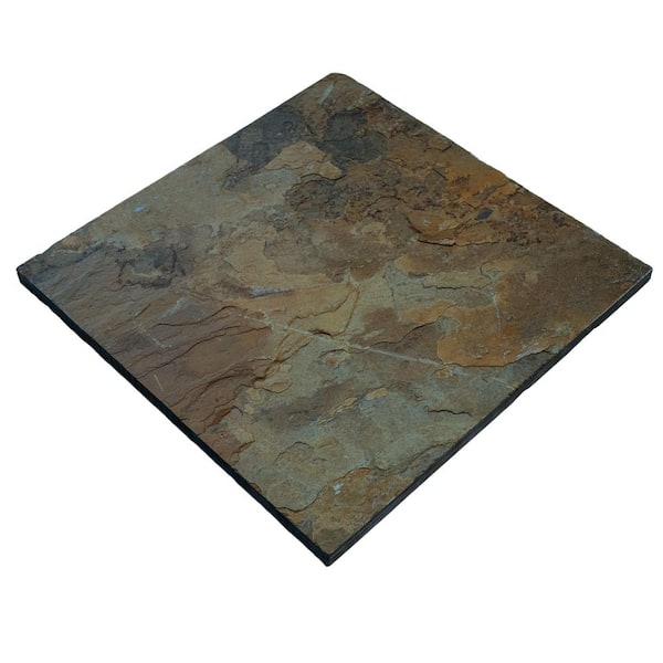 MSI Rustique Earth Gauged Natural Slate Square Tile 12 in. x 12 in