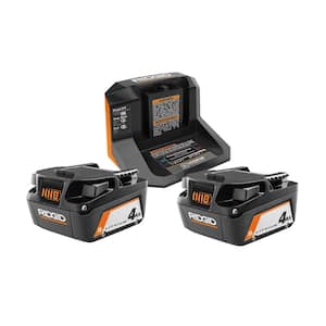 18V Lithium-Ion 4.0 Ah Battery (2-Pack) and 18V Charger Kit