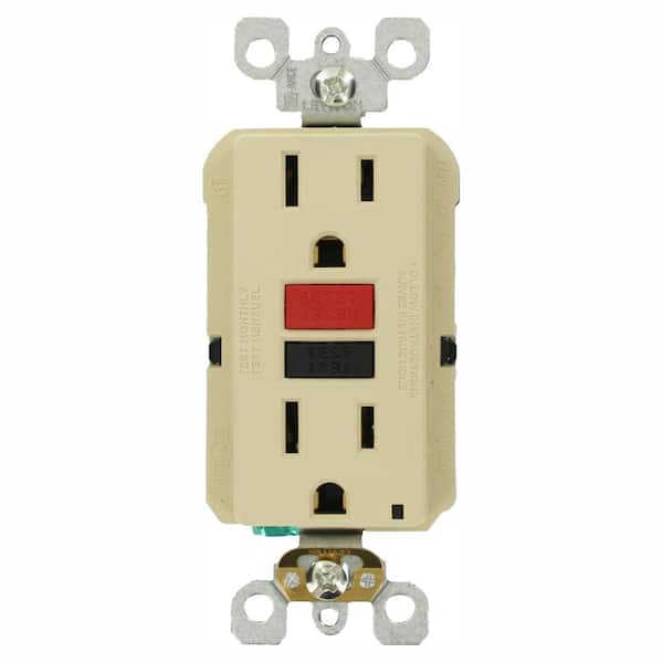 Leviton 15 Amp Self-Test SmartlockPro Slim Duplex GFCI Outlet, Ivory (3-Pack) Leviton 15 Amp Self-Test SmartlockPro Slim Duplex GFCI Outlet, Ivory (3-Pack)