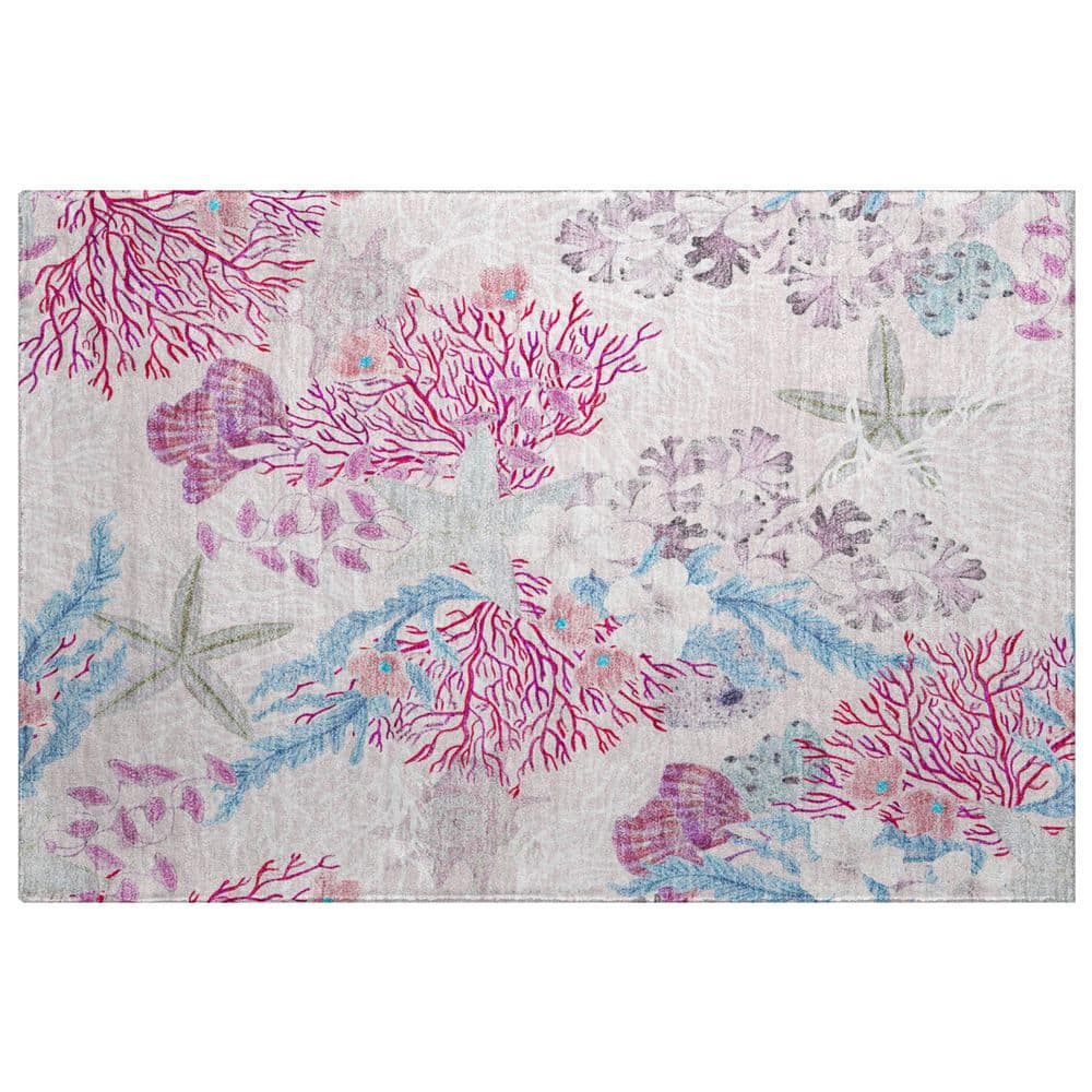 Dream Shag Premium Machine Washable Abstract ADS180 Raspberry 3 ft. x 4 ft. Area Rug price history on PriceWatchPro
