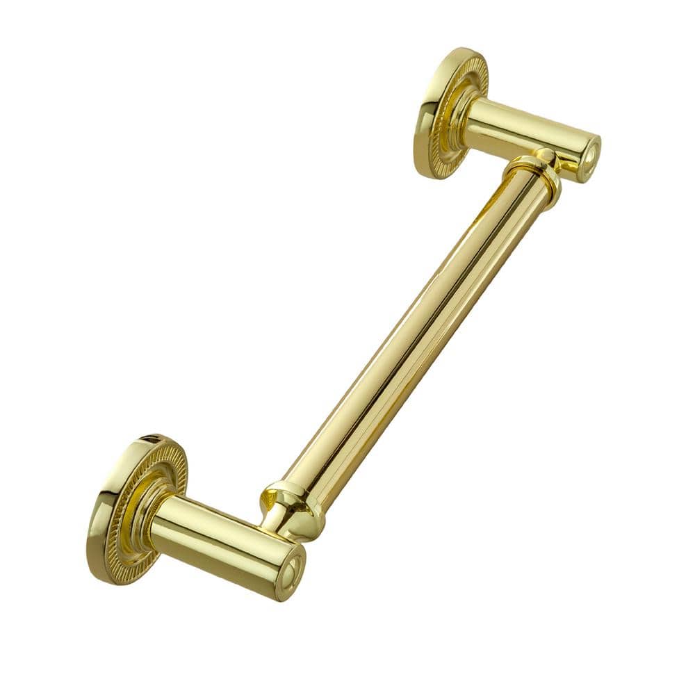 Minted Polished Gold Traditional Cylindrical Bar Pull with Mounting Hardware