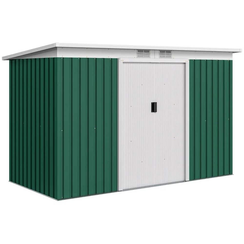 9 ft. W x 4 ft. D Metal Shed with Double Lockable Doors, Sloped Roof and Ventilation (39 sq. ft.) price history on PriceWatchPro