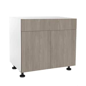 Quick Assemble Modern Style, Grey Nordic 30 in. Vanity Sink Base Cabinet, 2 Door (30 in. W x 21 in. D x 34.50 in H)